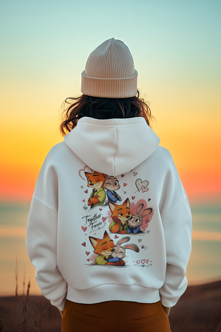 Дамски суичър Zootopia бял — 100% памук, размери S–L | SatModa