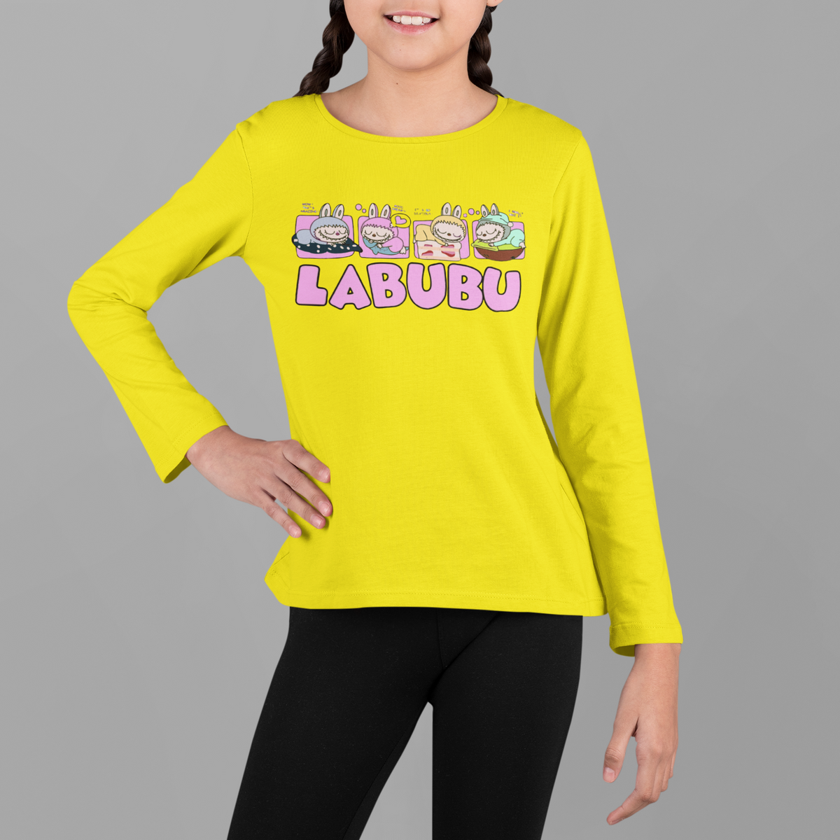 Детска блуза Labubu жълта | SatModa
