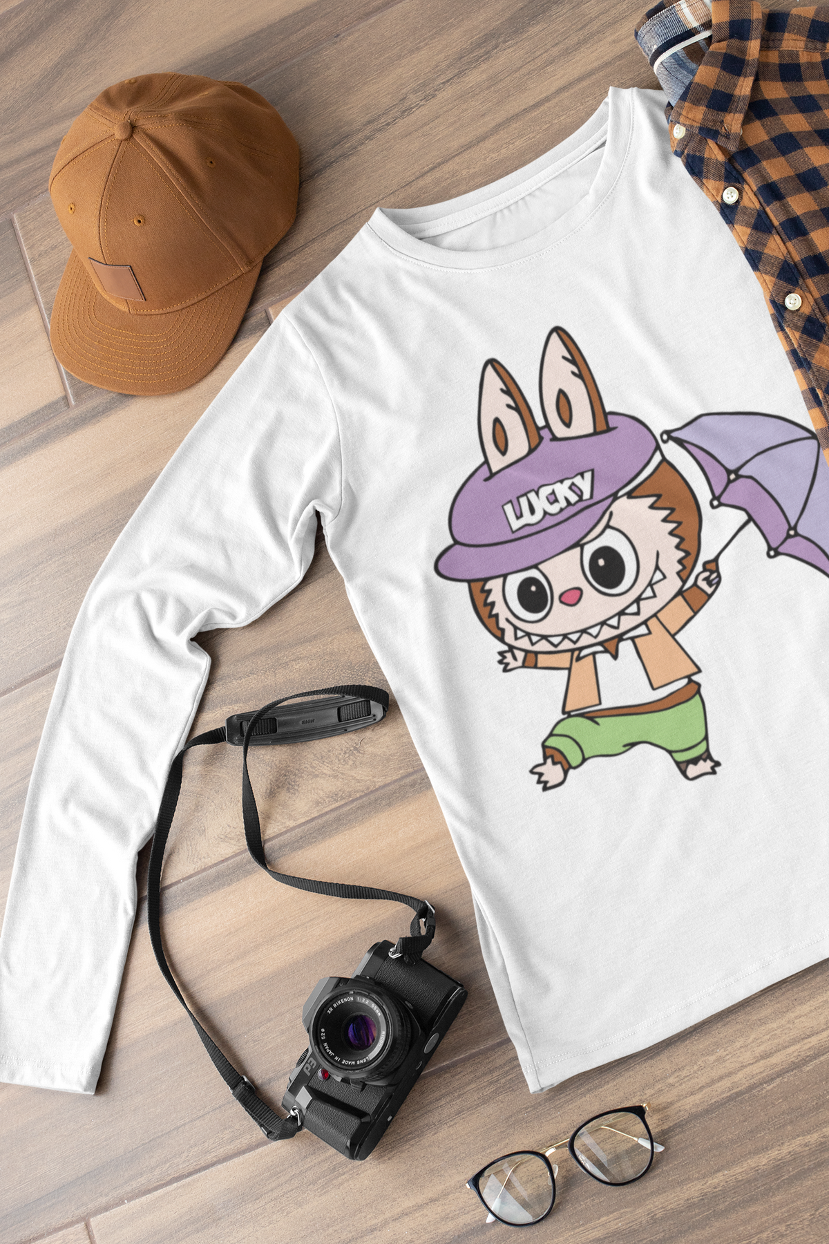 Детска блуза Lucky Labubu бяла | SatModa
