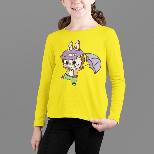 Детска блуза Lucky Labubu жълта | SatModa
