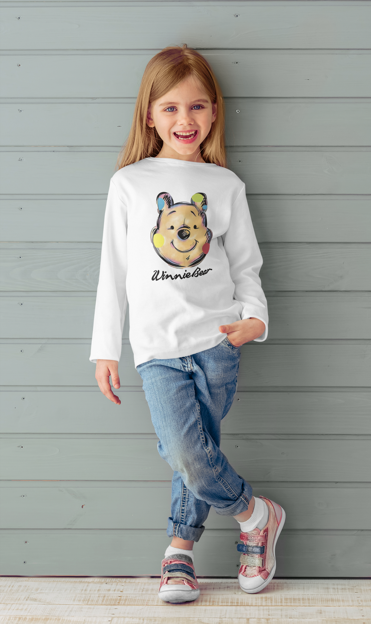 Детска блуза Winnie Bear бял | SatModa
