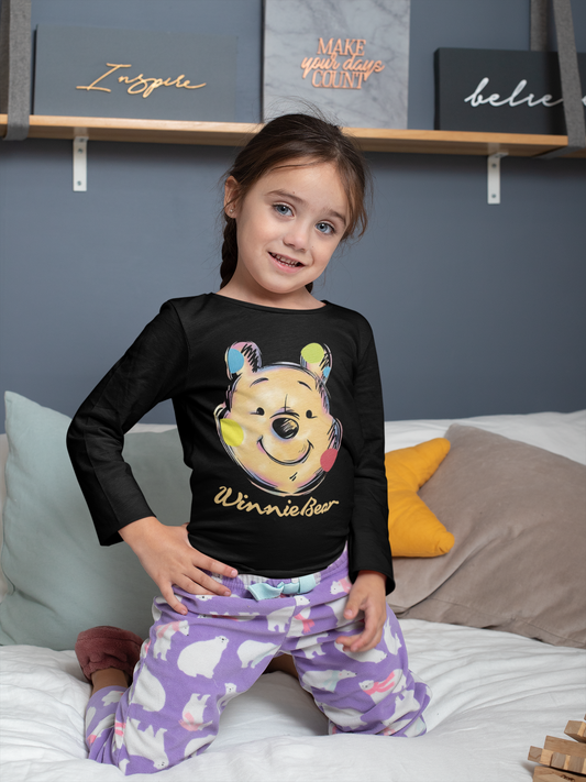 Детска блуза Winnie Bear черна | SatModa
