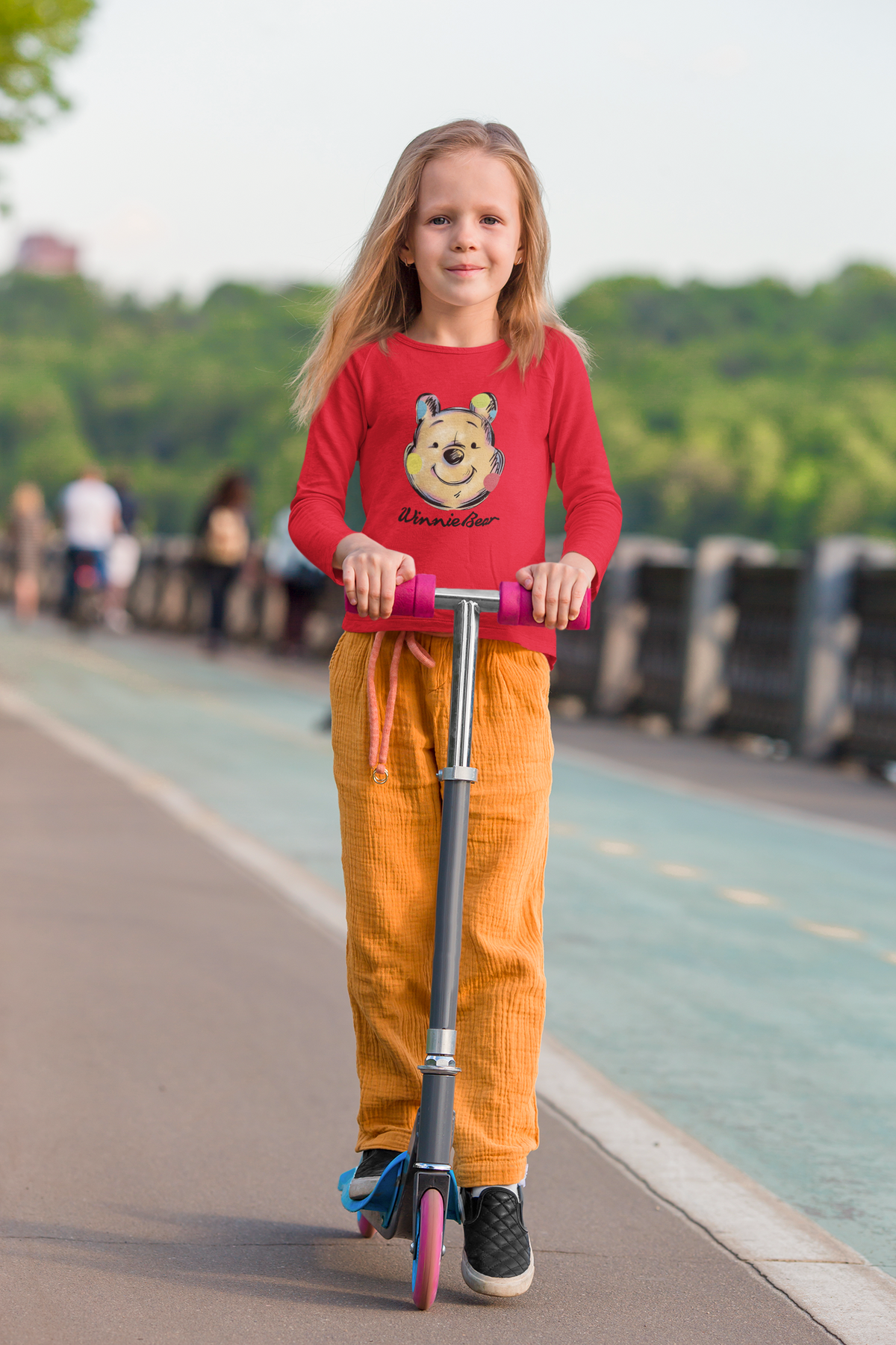 Детска блуза Winnie Bear червена | SatModa
