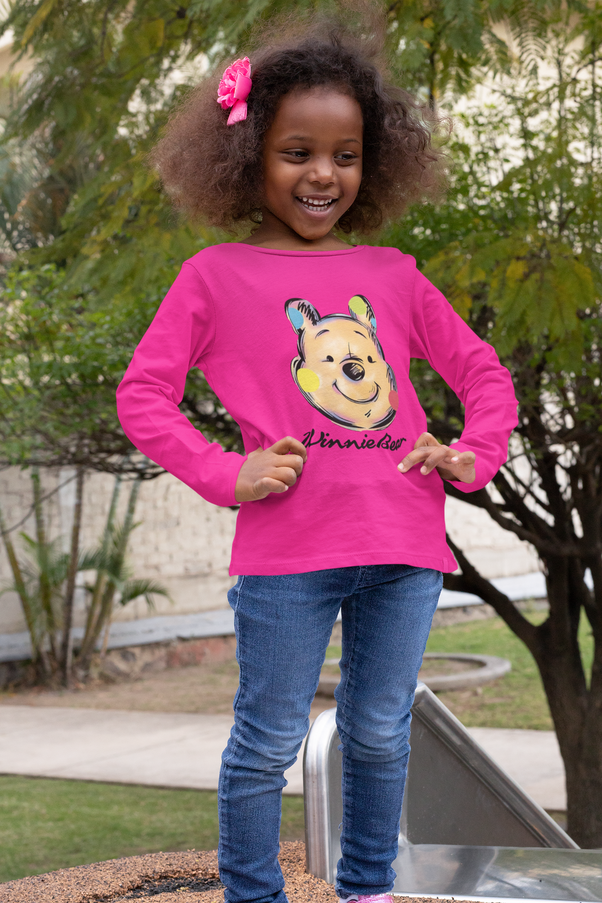 Детска блуза Winnie Bear розова | SatModa
