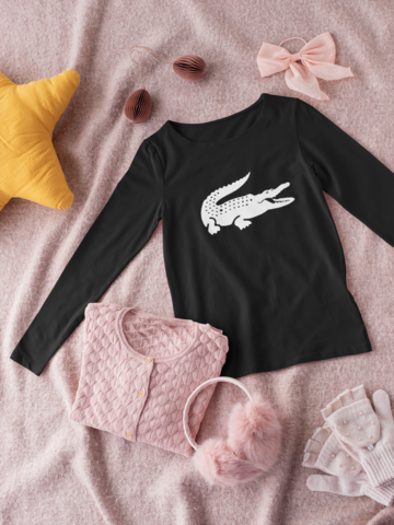 Детска блуза Crocodile черна — 100% памук, размери 3-4 г. до 11-12 г. | SatModa