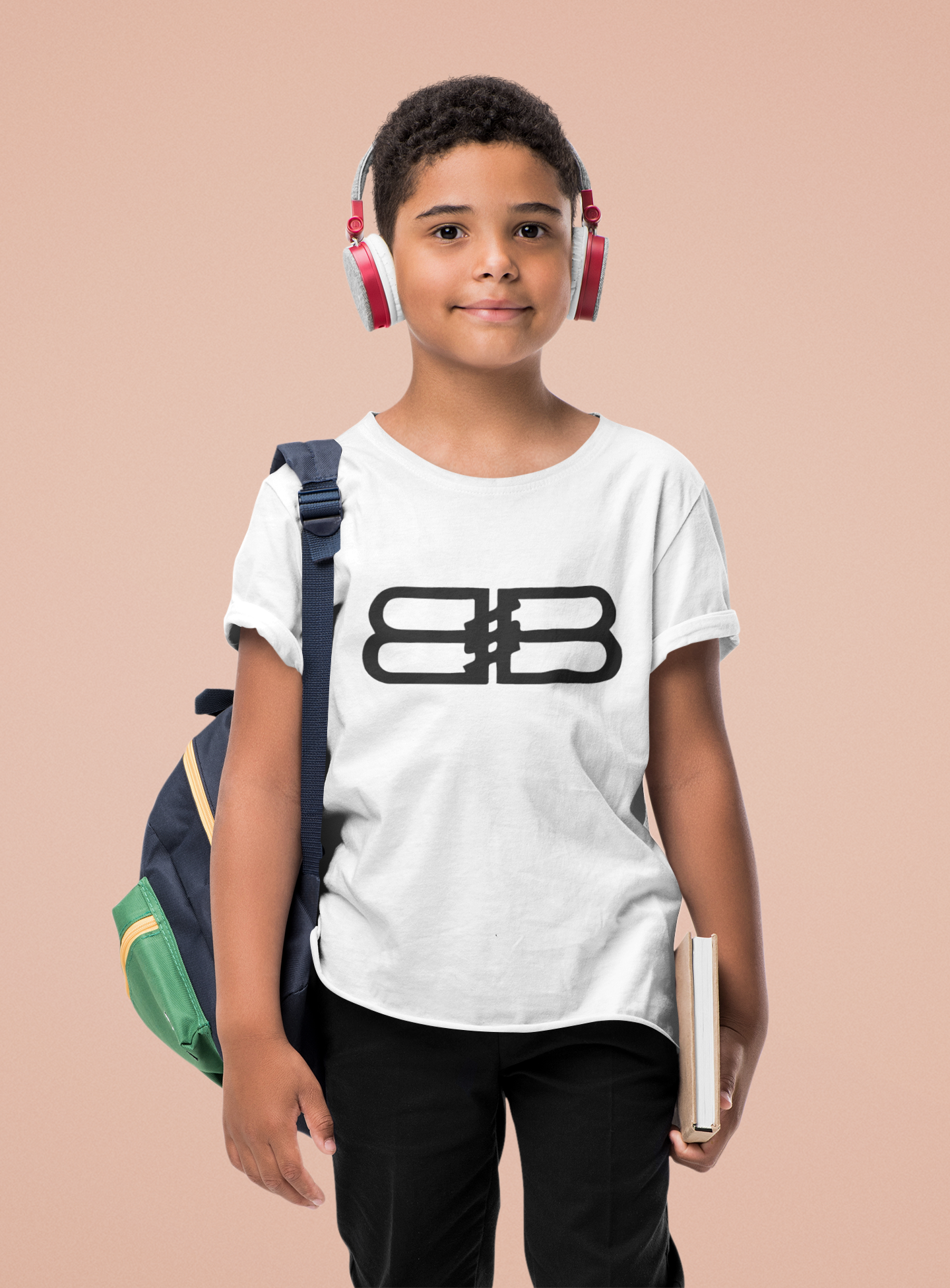 Детска тениска BB бяла — 100% памук, размери 2-3 г. до 14-16 г. | SatModa