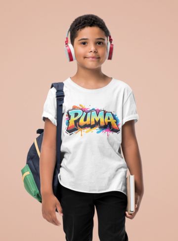 Детска тениска P Color бяла — 100% памук, размери 2-3 г. до 14-16 г. | SatModa