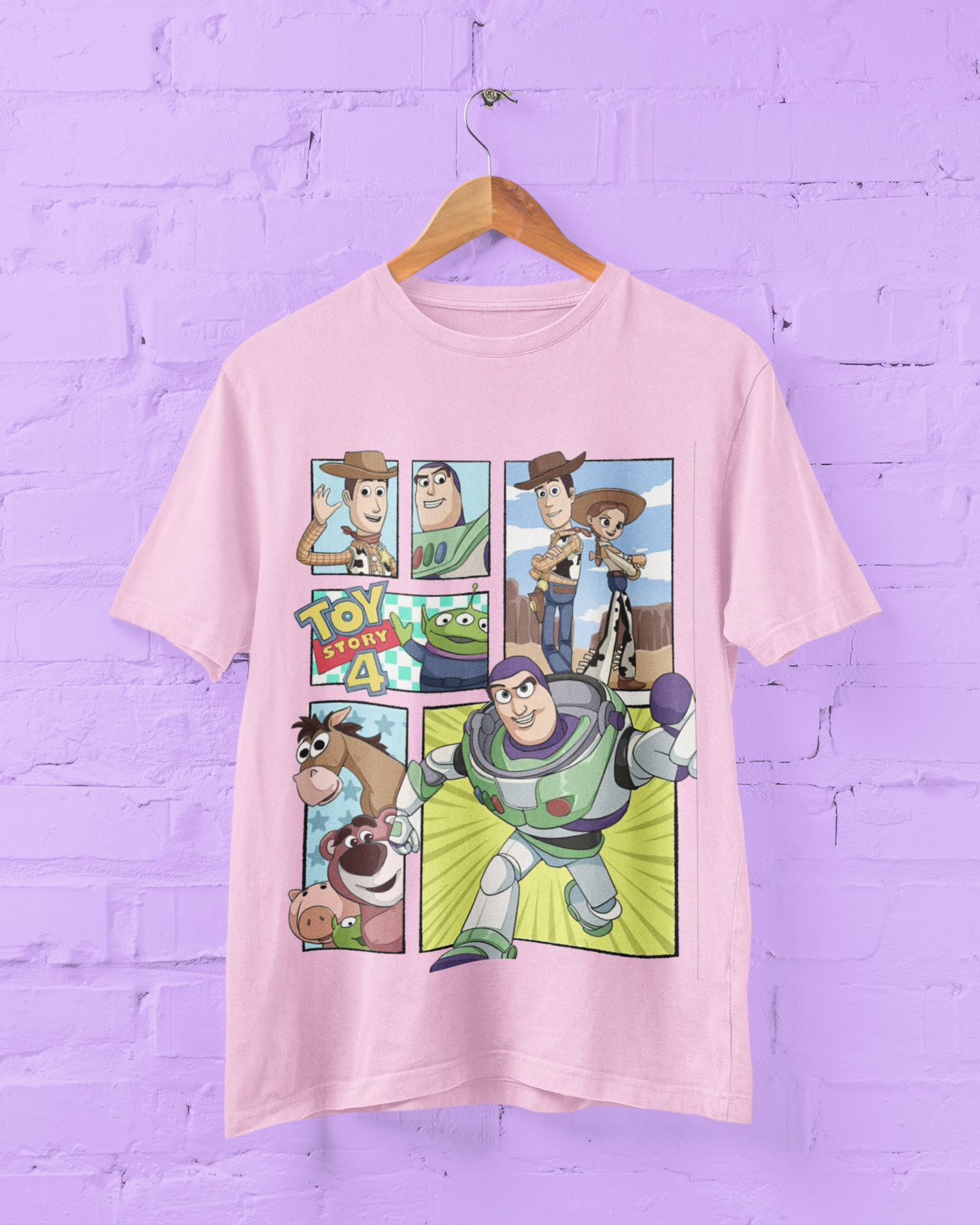 Детска тениска Toy Story — розова, 100% памук | SatModa
