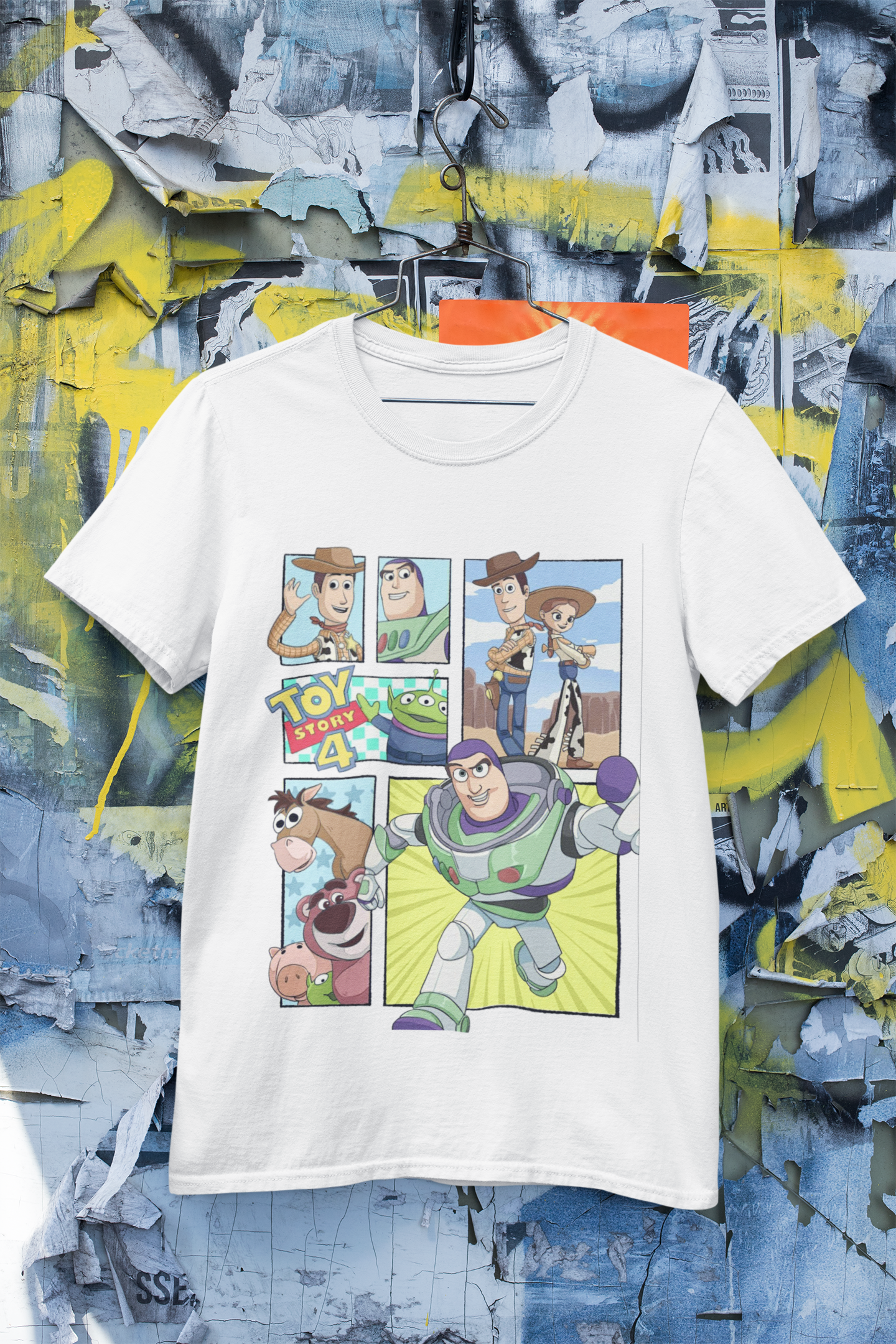 Детска тениска Toy Story — бяла, 100% памук | SatModa
