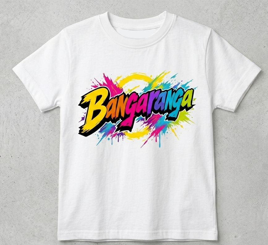 Детска тениска Bangaranga бяла — 100% памук, размери 3-14г. | SatModa