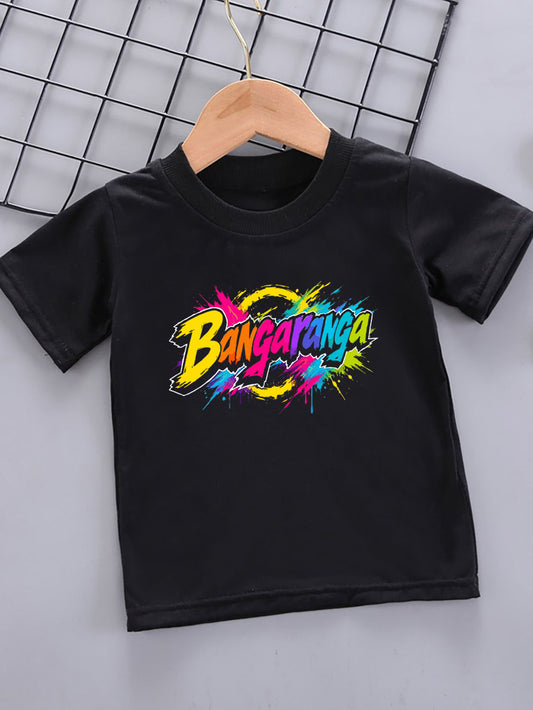 Детска тениска Bangaranga черна — 100% памук, размери 3-14г. | SatModa