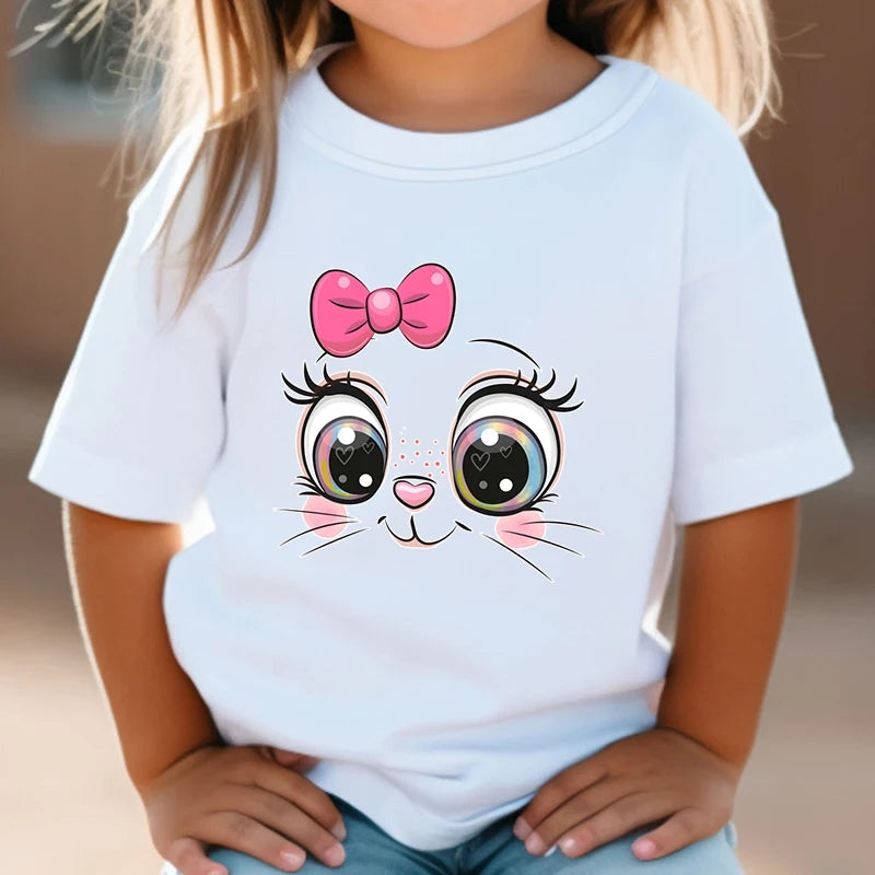 Детска тениска Cute Eyes бяла — унисекс | SatModa