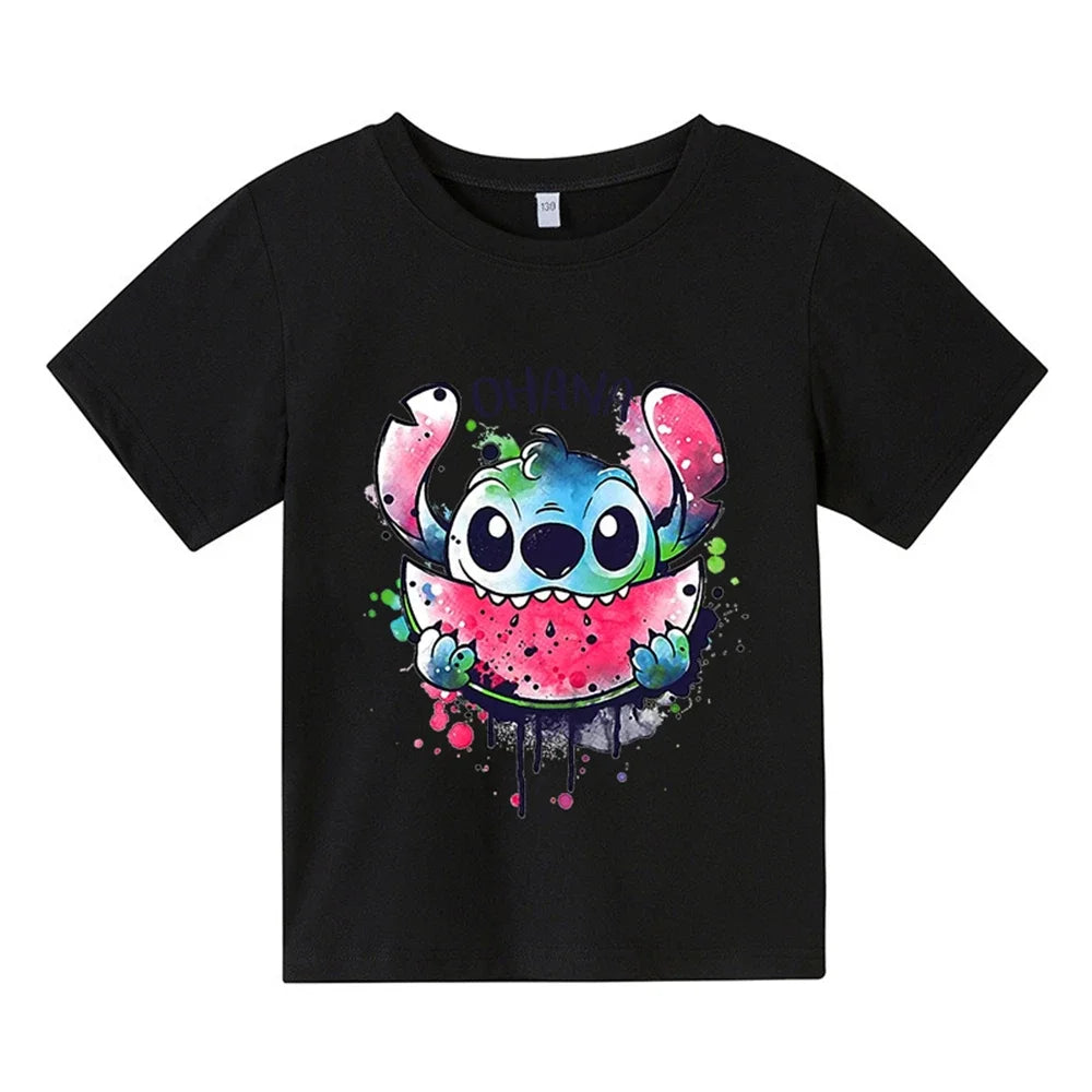 Детска тениска Ohana черна — унисекс | SatModa