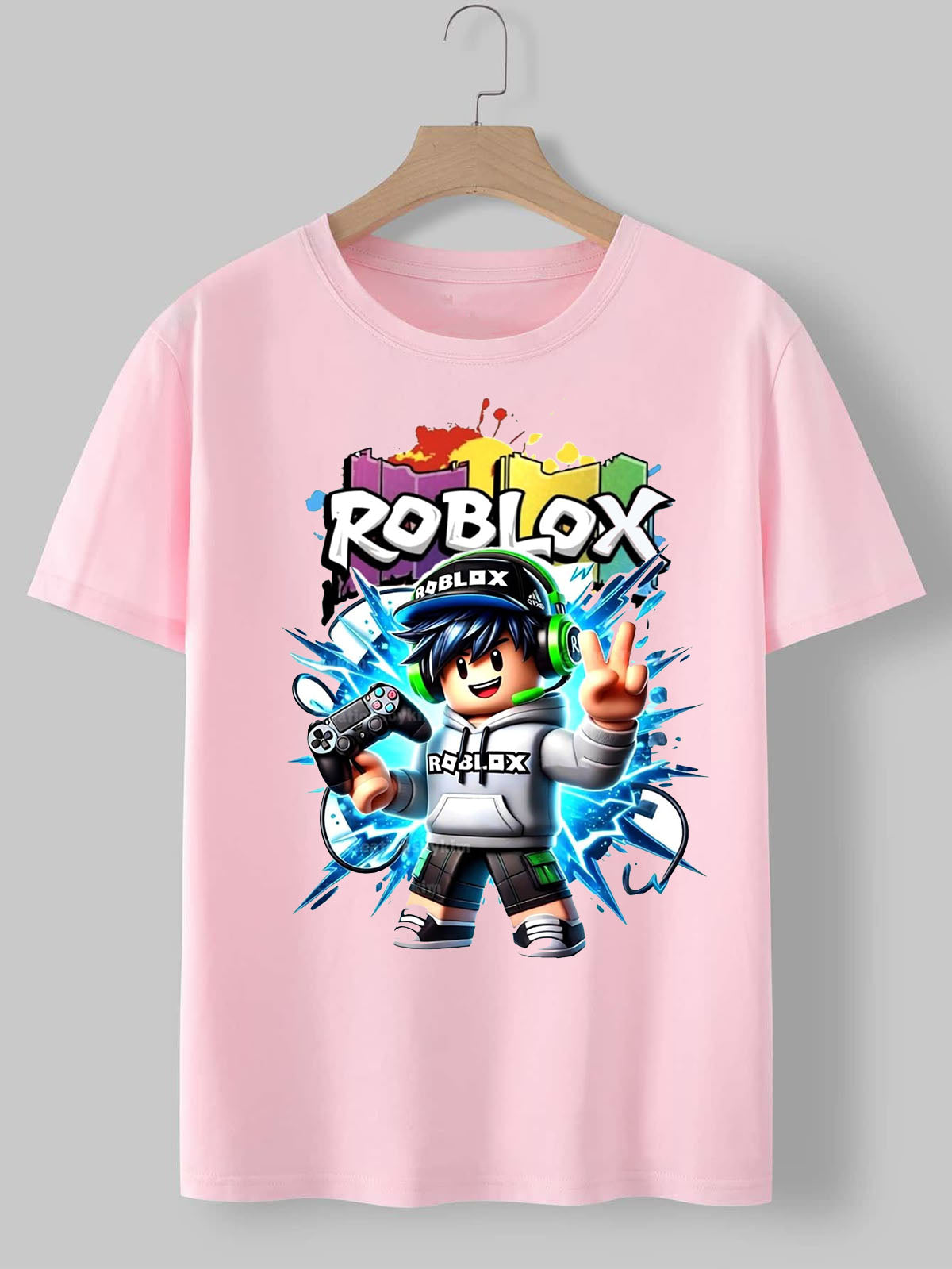 Детска тениска Roblox PS розова — унисекс | SatModa