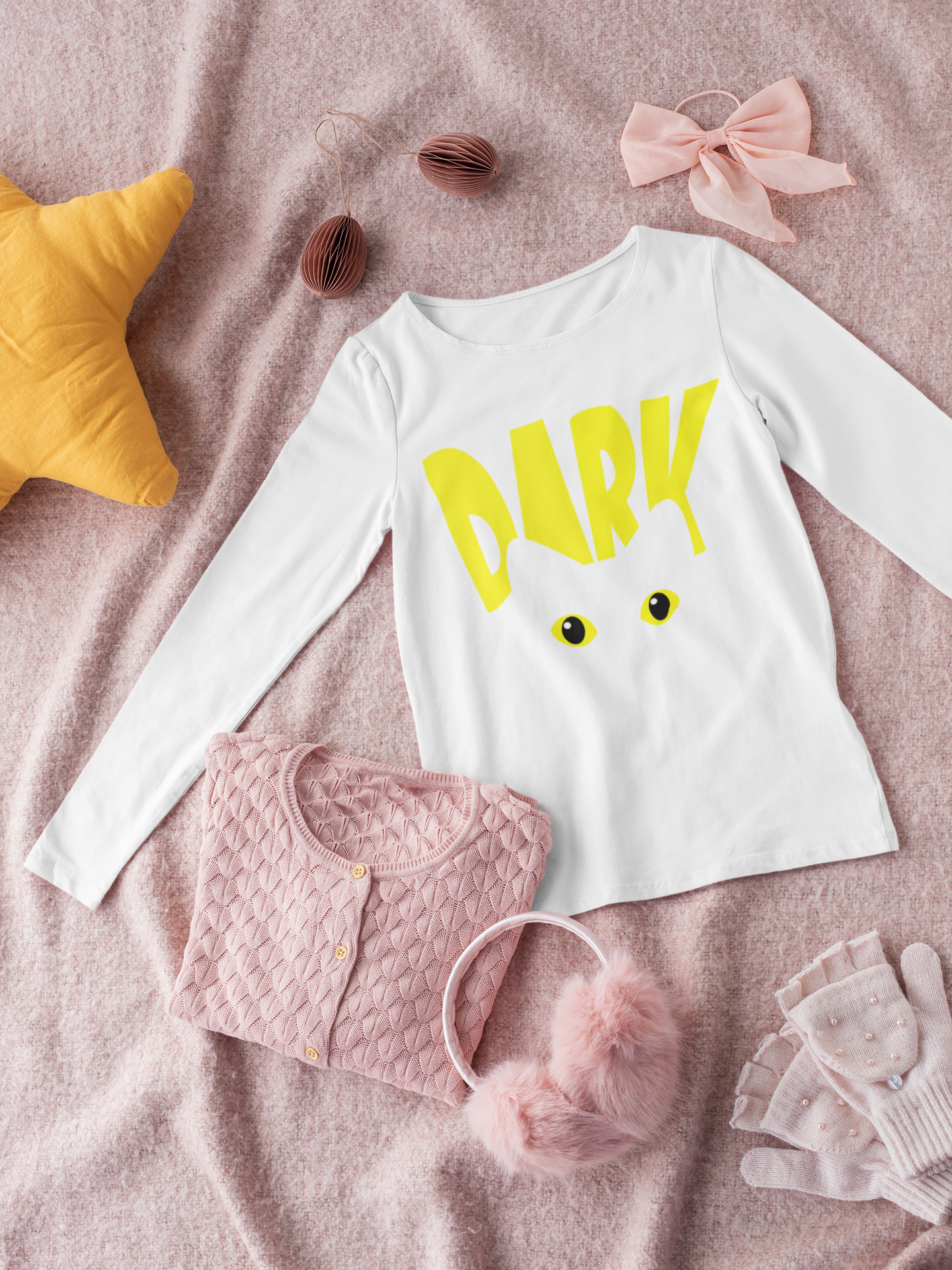 Детска блуза Dark Cat бяла | SatModa
