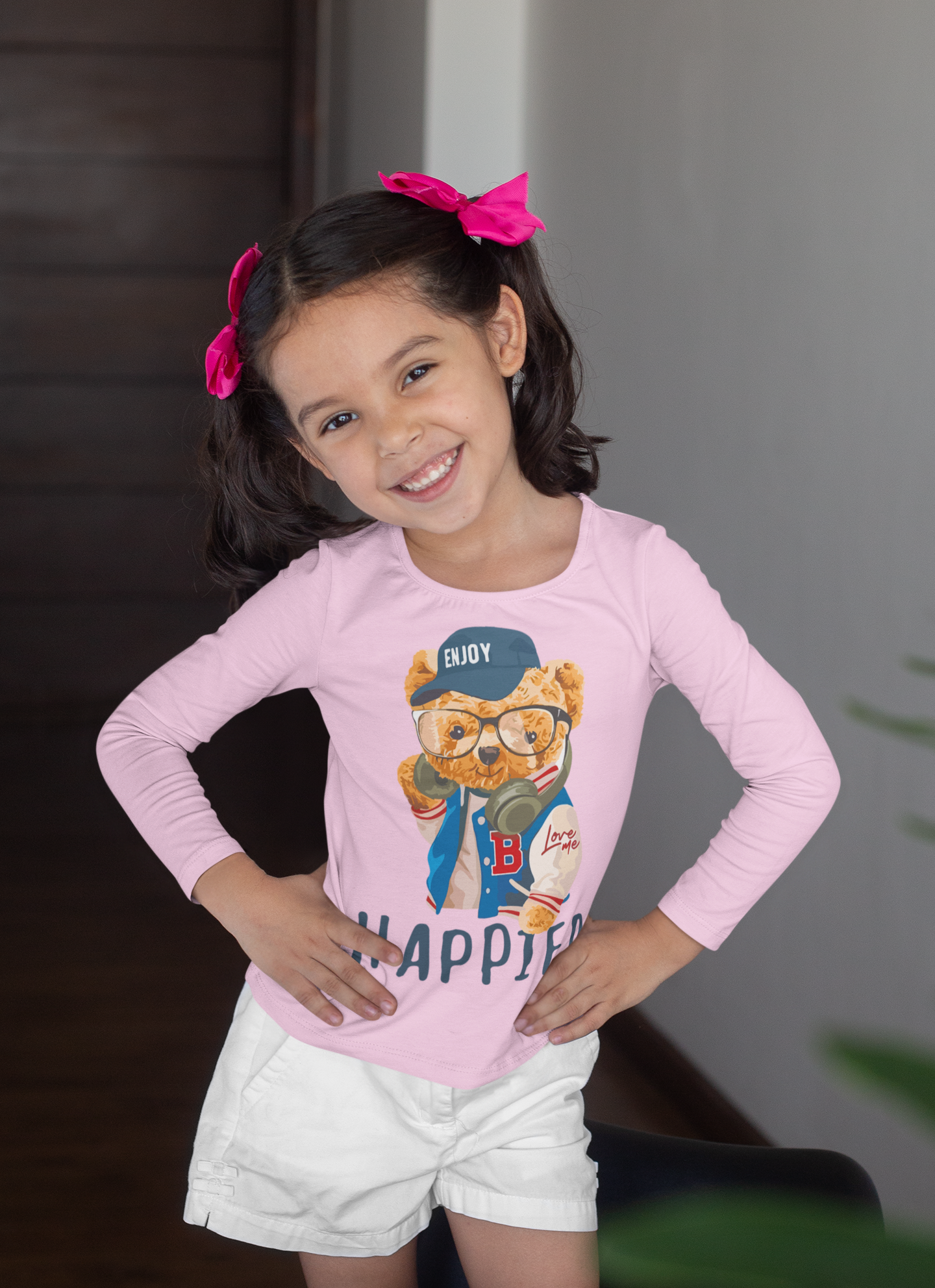 Детска блуза Happier розова | SatModa
