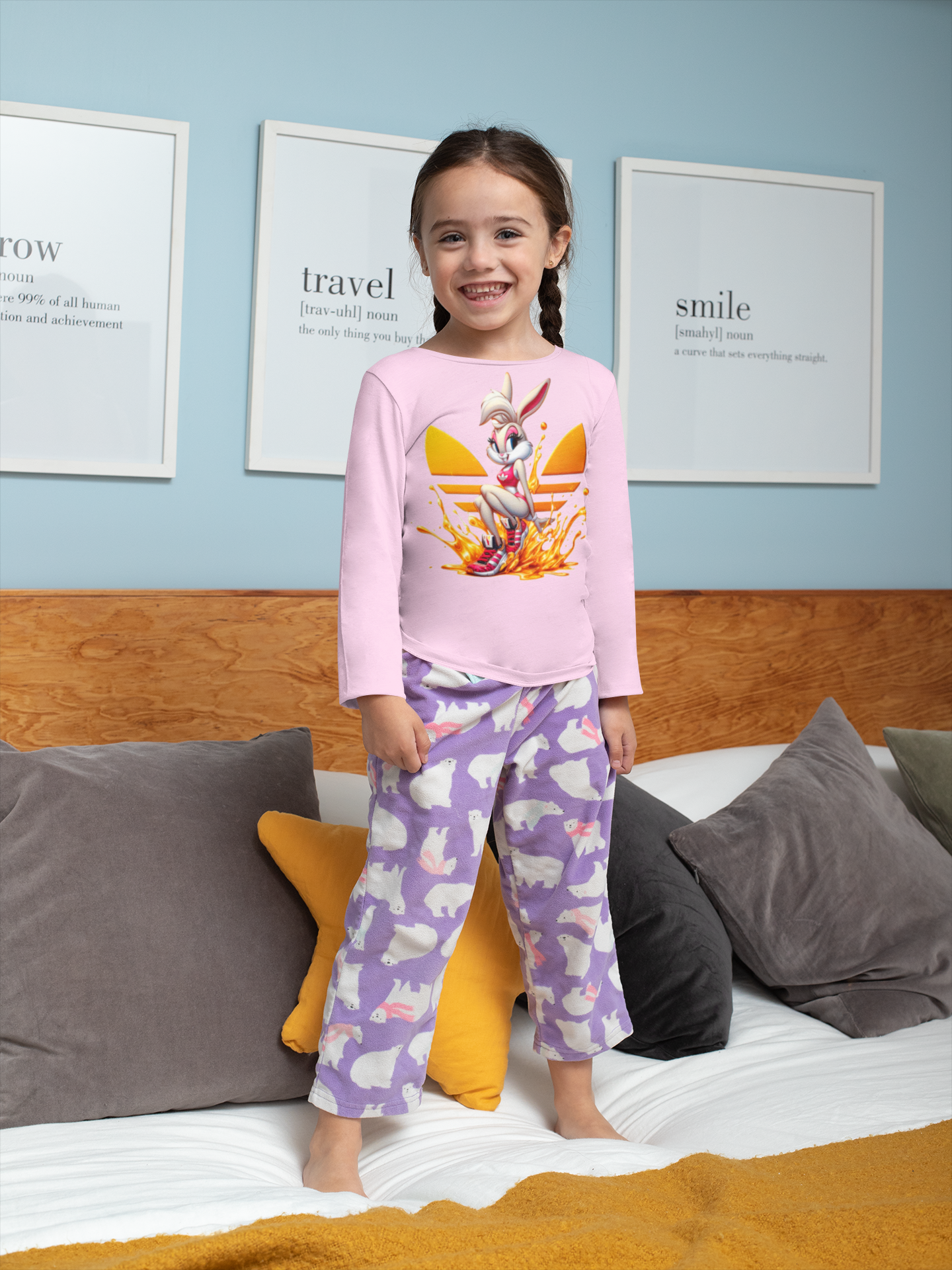 Детска блуза LoLa — розова, 100% памук, размери 3-4г. до 11-12г. | SatModa
