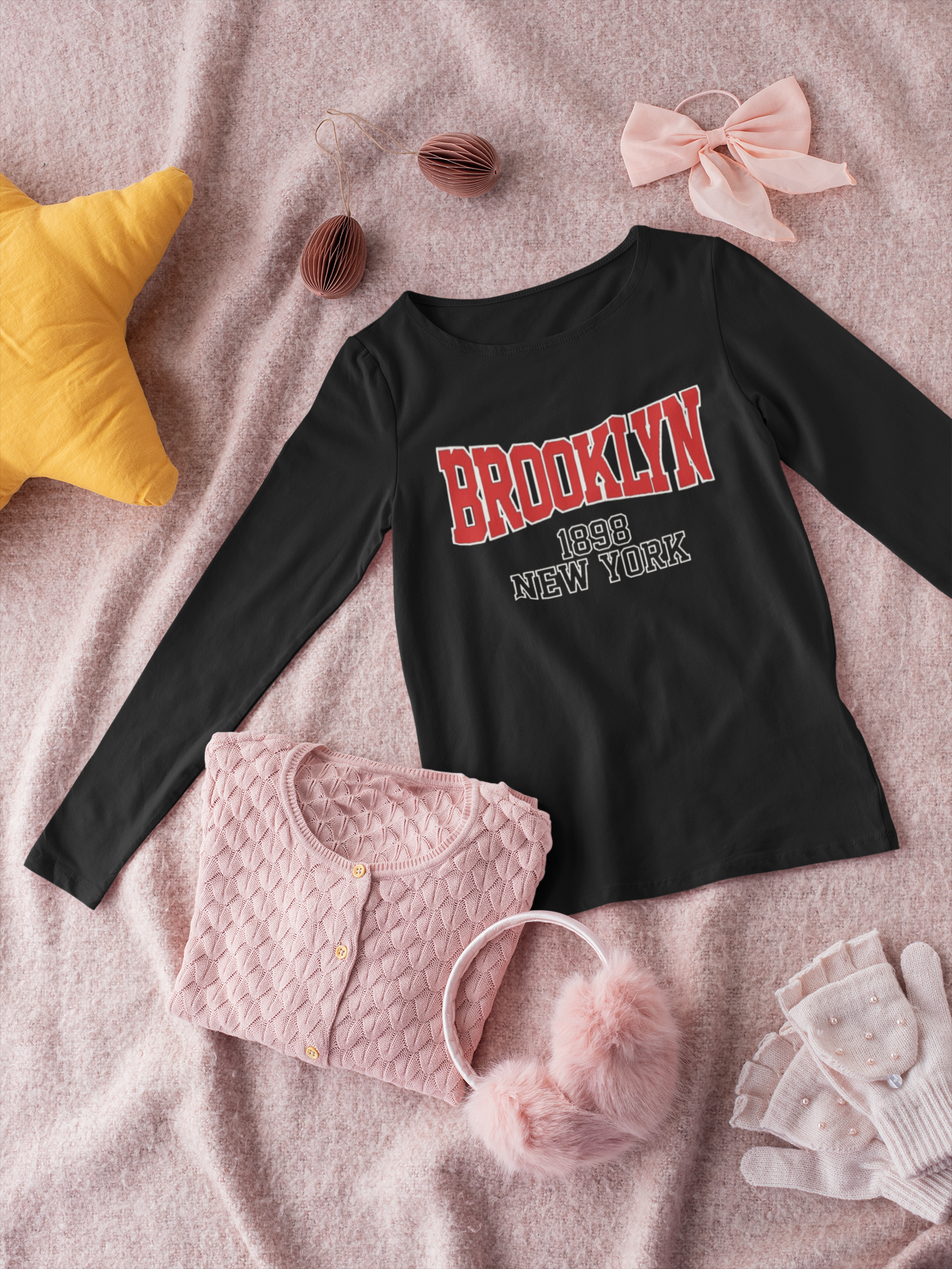 Детска блуза New York — черна, 100% памук, размери 3-4г. до 11-12г. | SatModa
