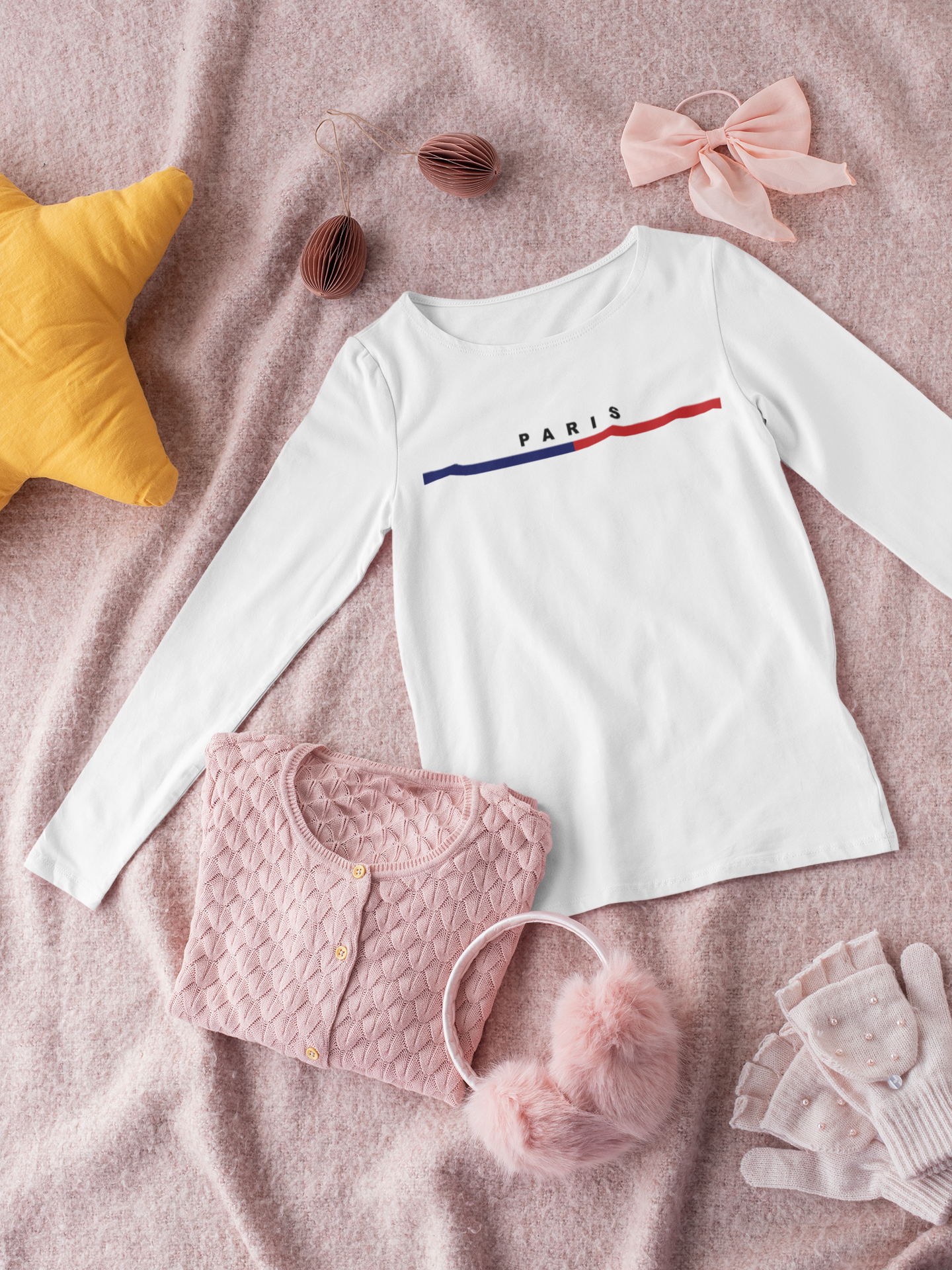Детска блуза Paris — бяла, 100% памук, размери 3-4г. до 11-12г. | SatModa
