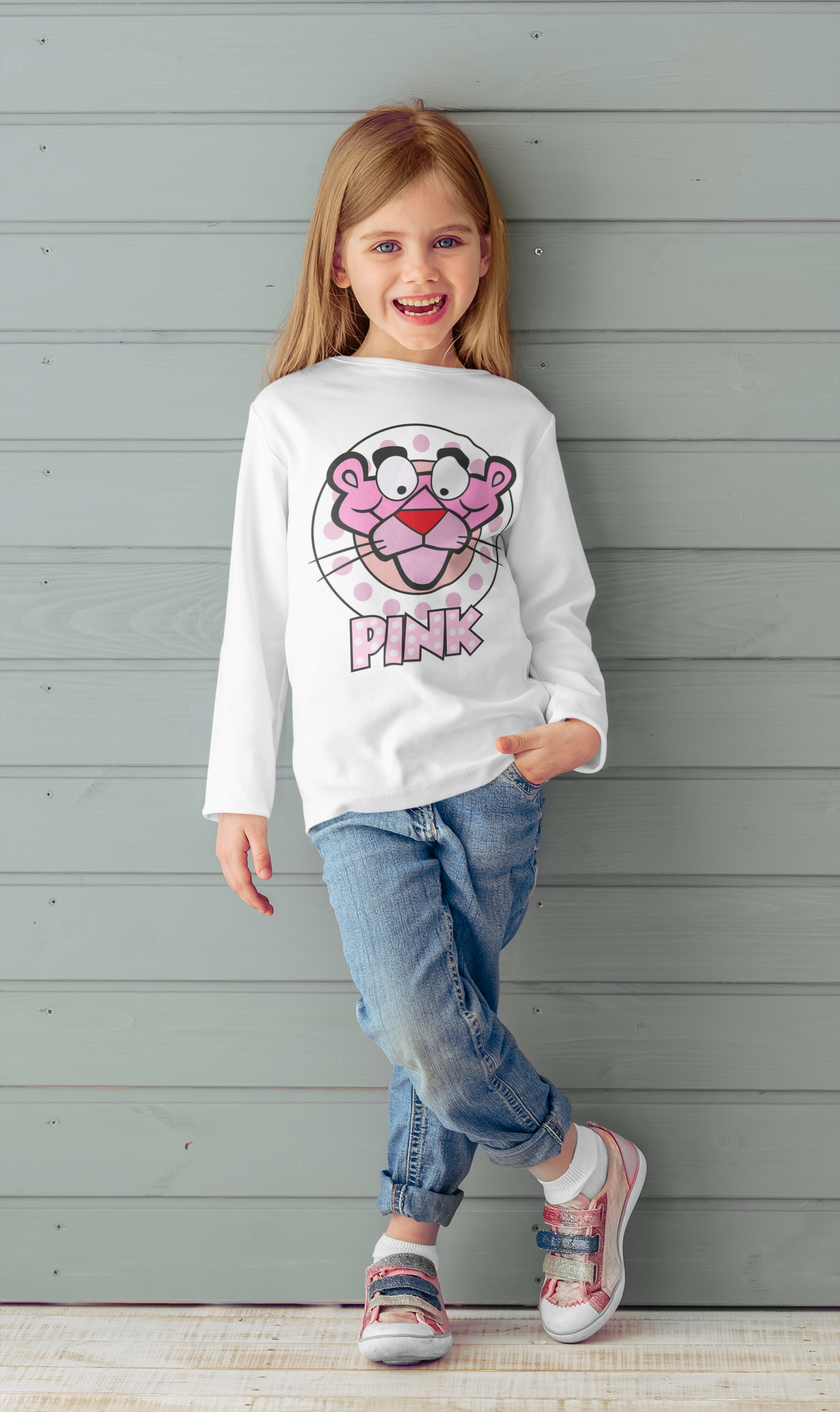 Детска блуза Pink — черна, 100% памук, размери 3-4г. до 11-12г. | SatModa
