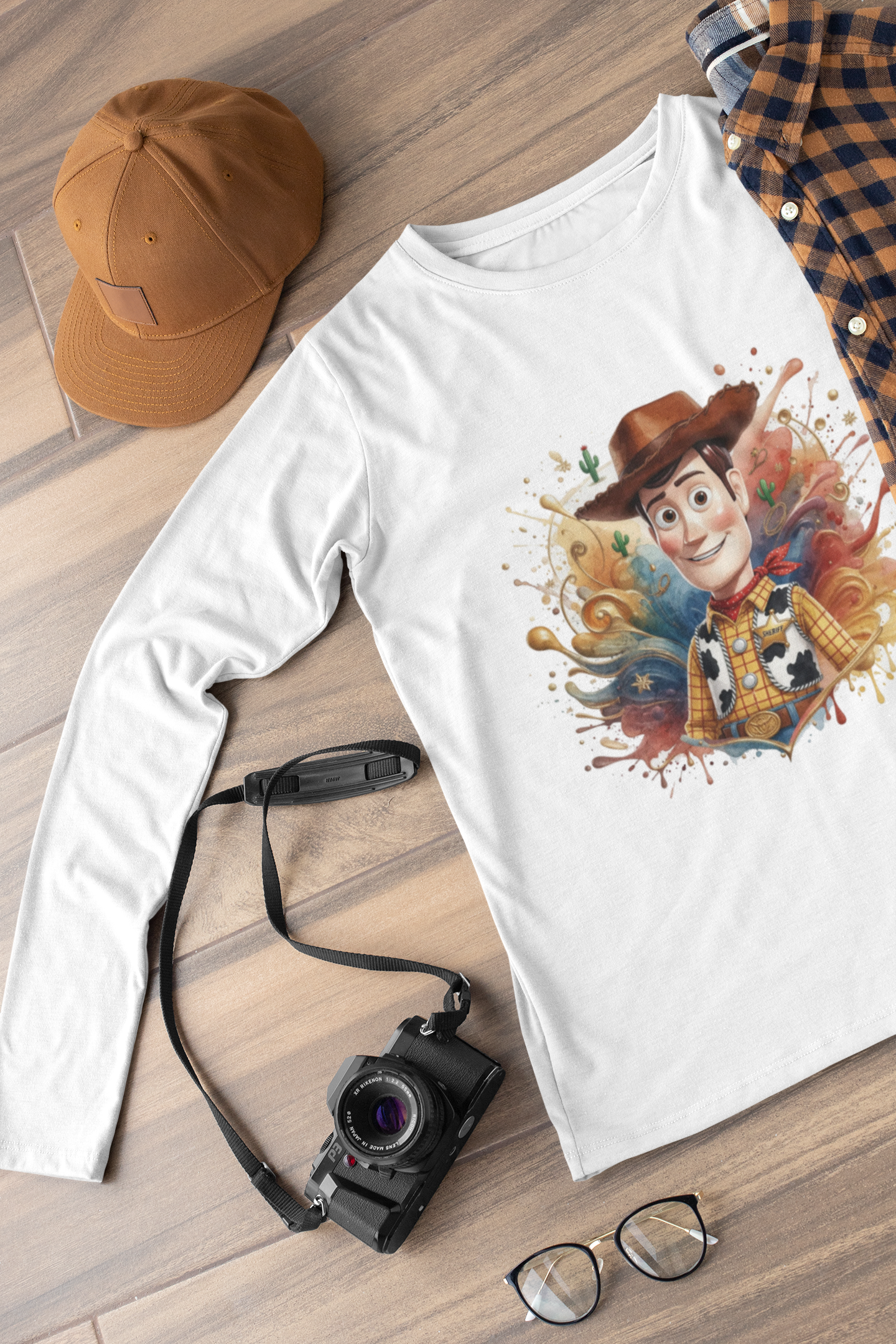 Детска блуза Woody — бяла, 100% памук, размери 3-4г. до 11-12г. | SatModa
