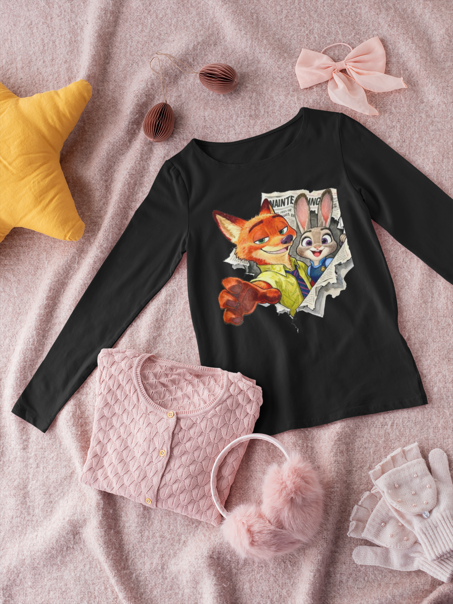 Детска блуза Zootopia — черна, 100% памук, размери 3-4г. до 11-12г. | SatModa
