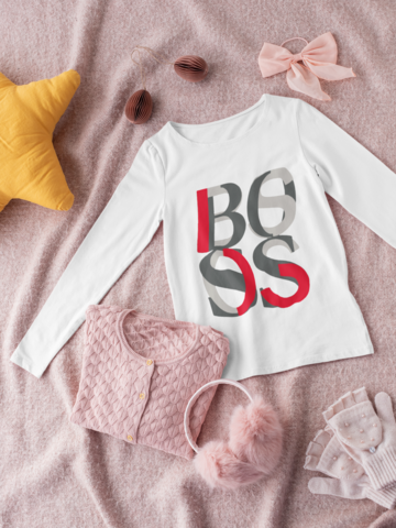 Детска блуза Bos бяла — 100% памук, размери 3-4 г. до 11-12 г. | SatModa