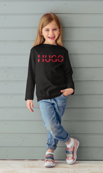 Детска блуза H Red черна — 100% памук, размери 3-4 г. до 11-12 г. | SatModa