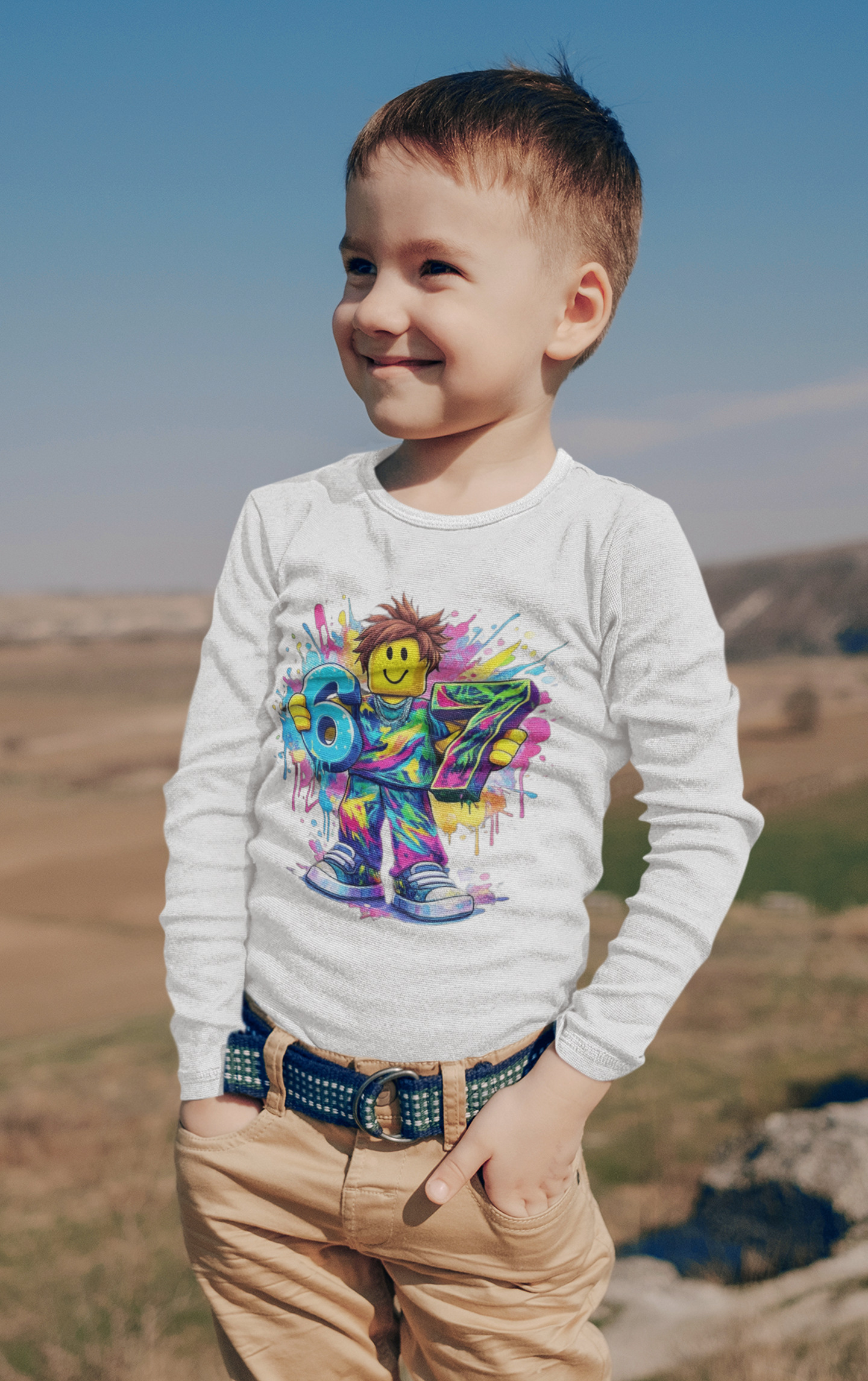 Детска блуза 6 / 7 — бяла, 100% памук, размери 3-4г. до 11-12г. | SatModa
