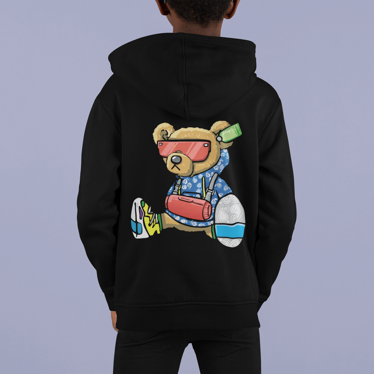 Детски суичър Cool Bear черен | SatModa