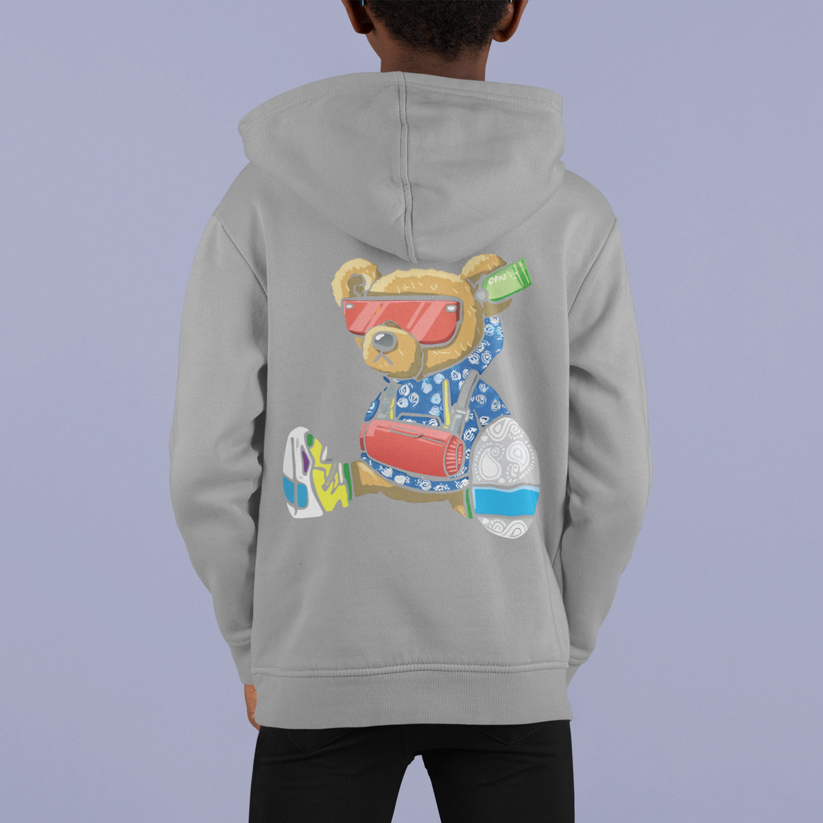 Детски суичър Cool Bear сив | SatModa
