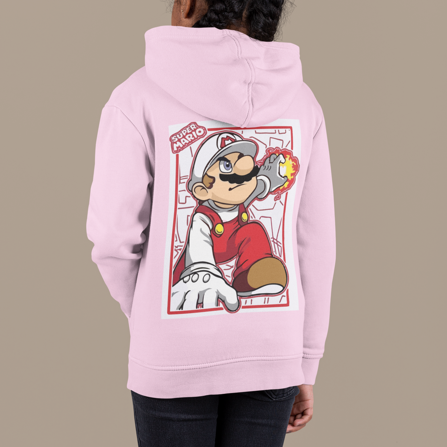 Детски суичър Mario Fire розов | SatModa