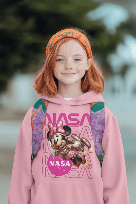 Детски суичър NASA Minnie розов | SatModa
