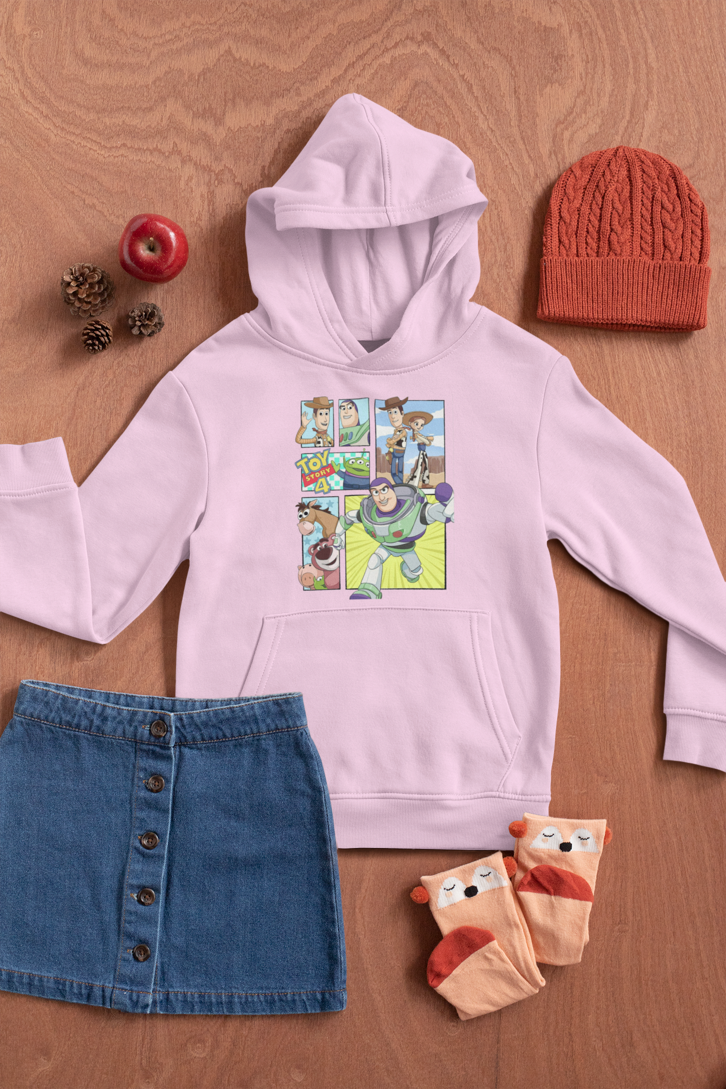 Детски суичър Toy Story — розов, 100% памук, размери 3-4г. до 11-12г. | SatModa
