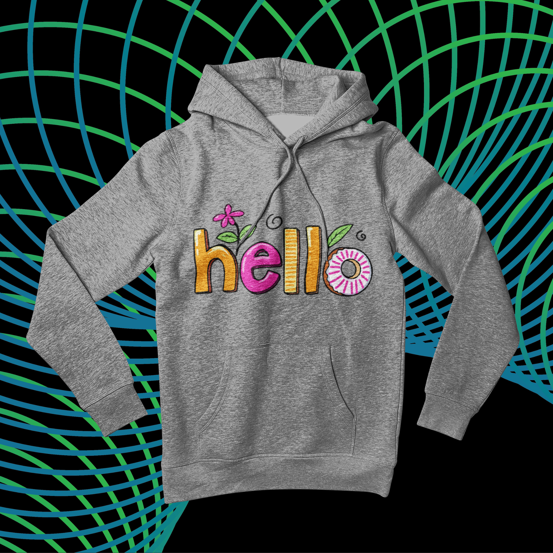 Детски Суичър Hello Color - Сив