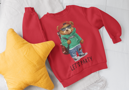 Ватирана Детска Блуза Lets Party - Червена