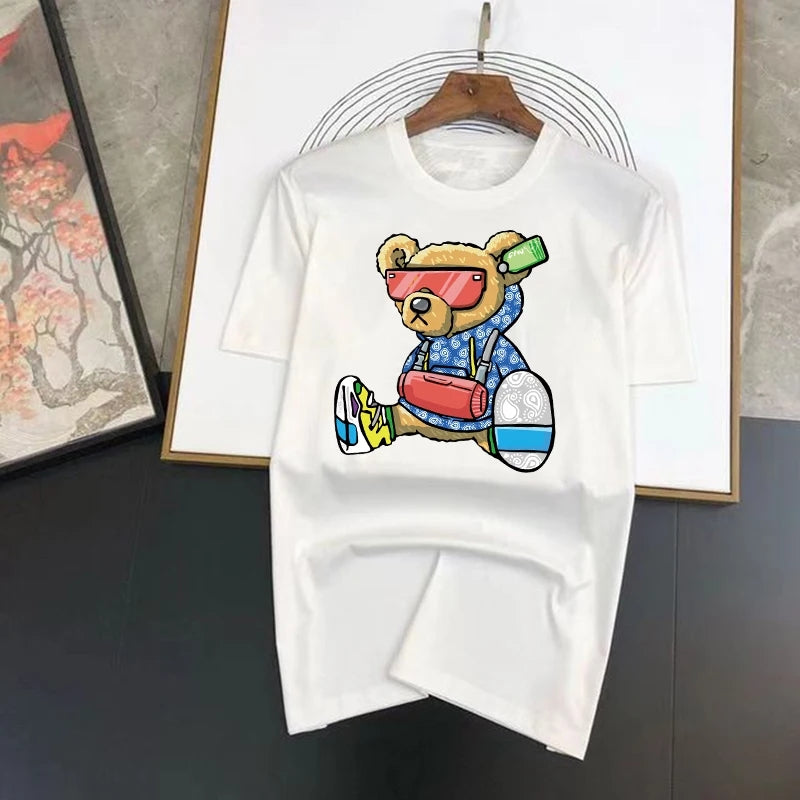 Мъжка тениска Cool Bear — 100% памук, свободна кройка, размери S-3XL | SatModa