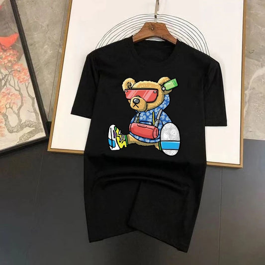 Мъжка тениска Cool Bear — 100% памук, свободна кройка, размери S-3XL | SatModa