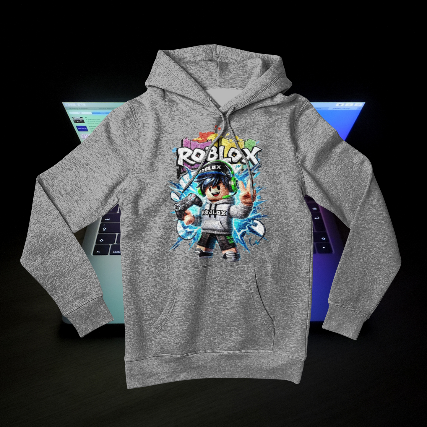 Детски Суичър Roblox PS - Сив