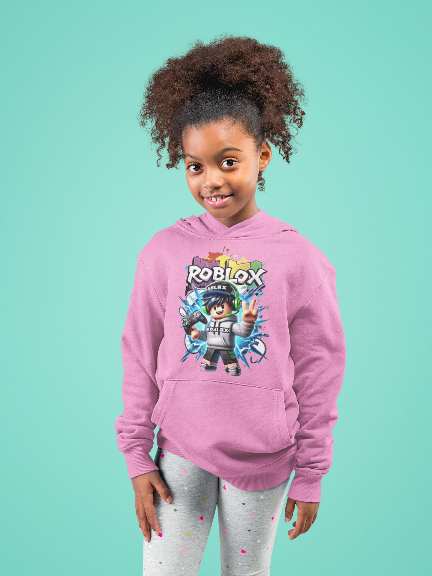 Детски Суичър Roblox PS - Розов
