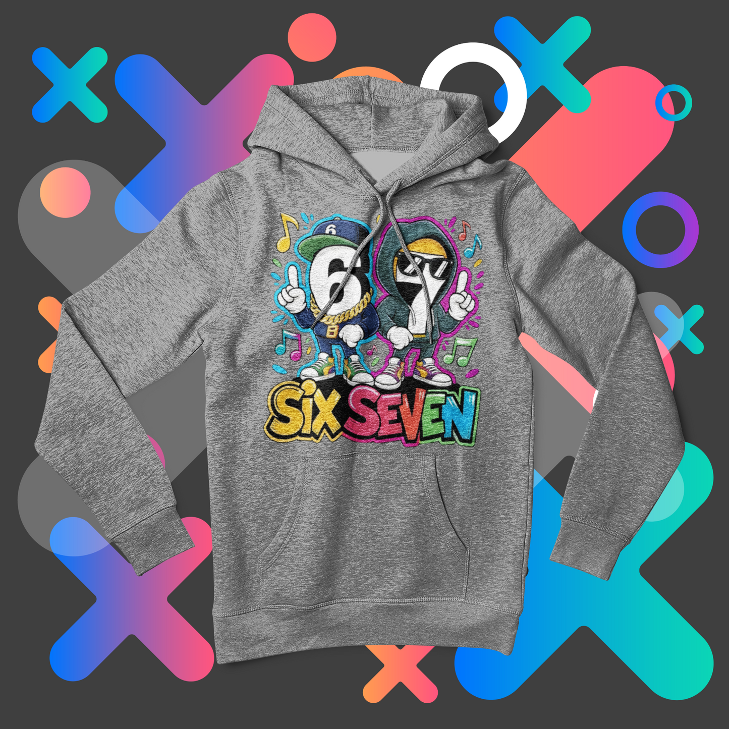 Детски Суичър Six Seven Gangsters - Сив
