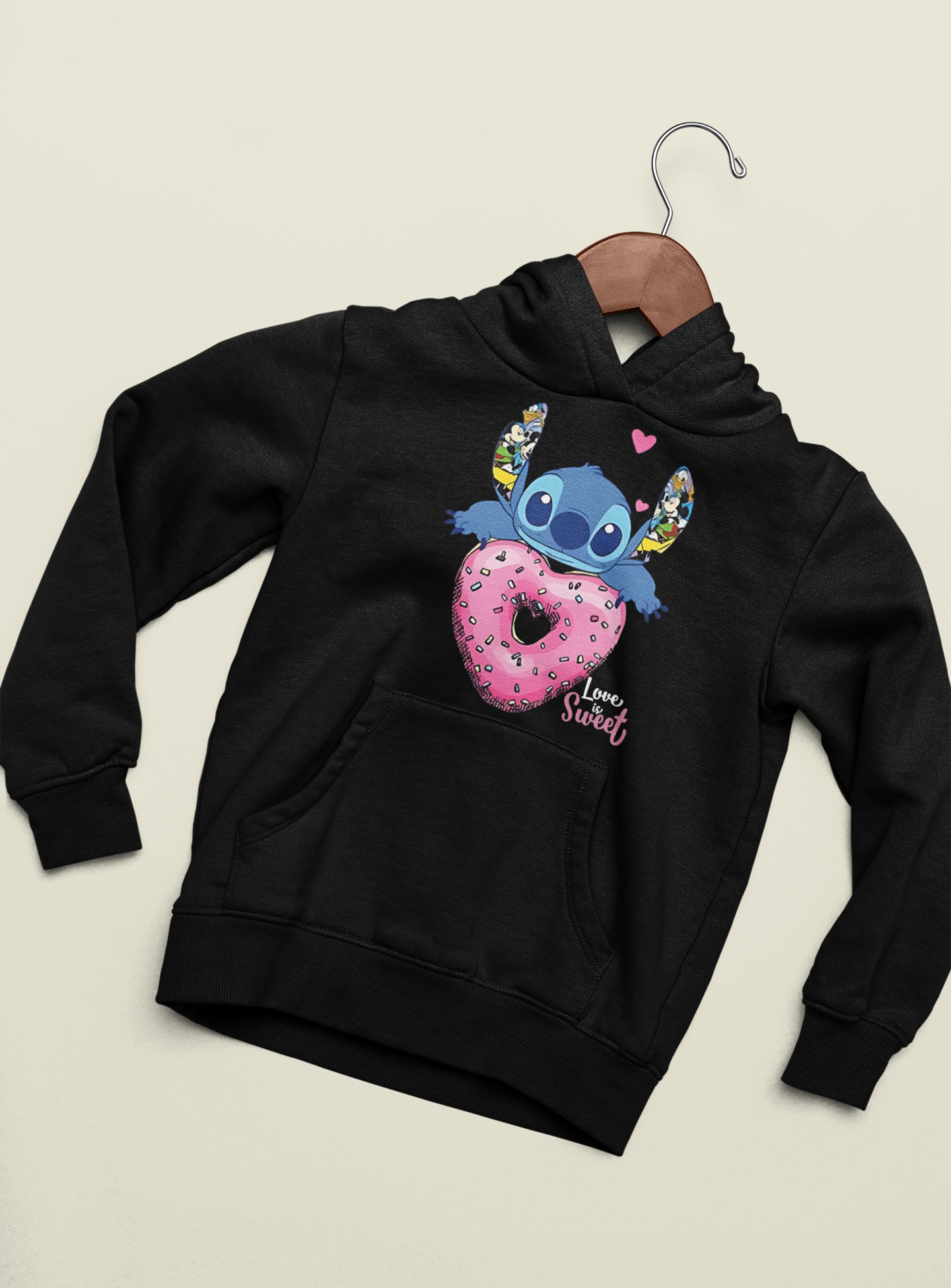 Детски Суичър Stitch Sweet - Черен