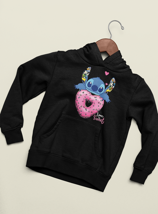 Детски Суичър Stitch Sweet - Черен