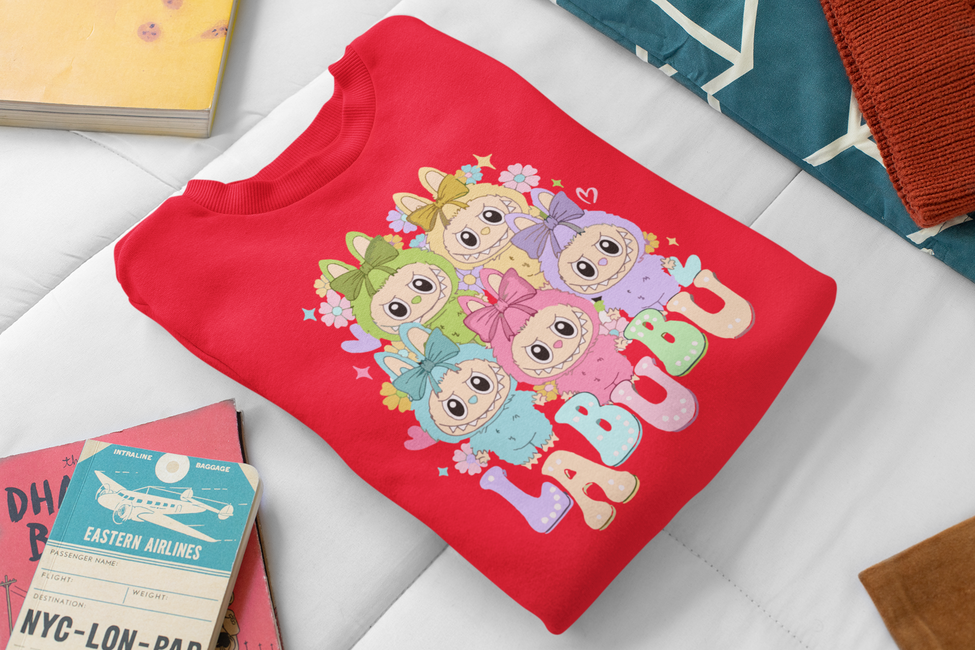 Ватирана детска блуза Color Labubu червена | SatModa