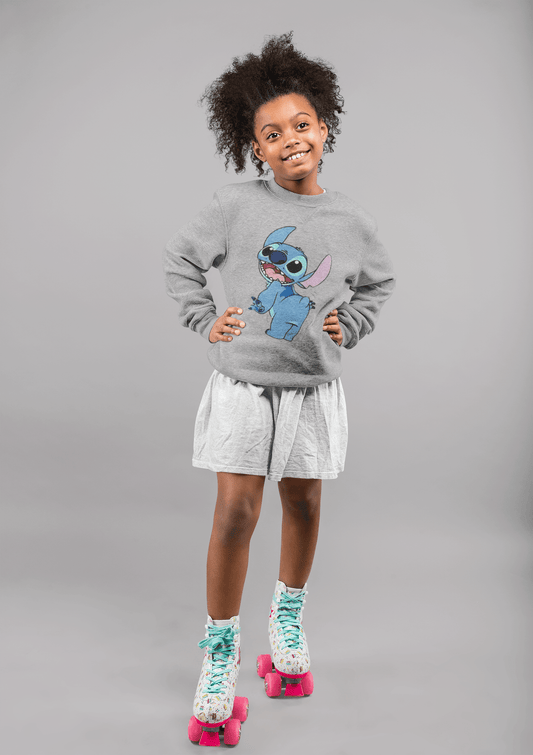 Ватирана детска блуза Happy Stitch сива | SatModa