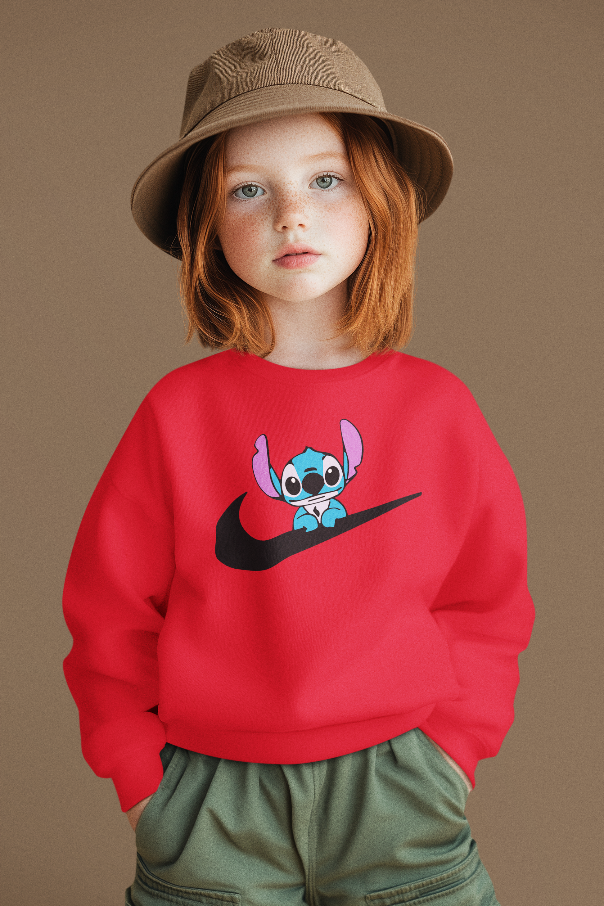 Ватирана детска блуза Nike Stitch червена | SatModa