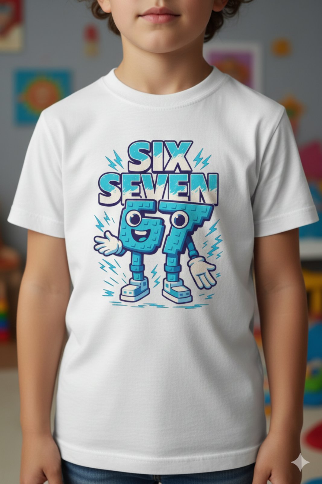 Детска тениска Six Seven Roblox / SatModa.

Детска тениска със забавен принт за всяко малко приключение. Мека и дишаща, за комфорт през целия ден.

BGN 23.90