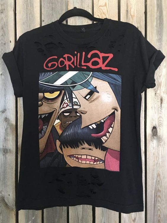 Мъжка Тениска Gorillaz - SatModa  https://satmoda.com/products/мъжка-тениска-gorillaz  Мъжка тениска с обло деколте и свободна кройка.Тениската е изработена от100% памук