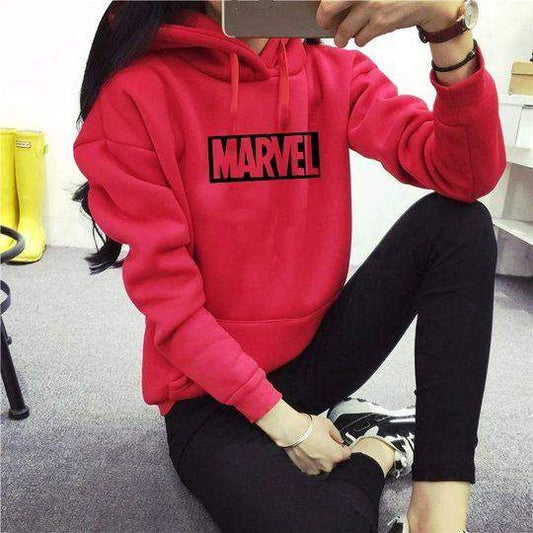 Дамски суичър Marvel  https://satmoda.com/products/дамски-суичър-с-качулка-marvel  Ефектен дамски суичър с качулка с връзкиМатерията на блузата е изключително мека и приятна. Осигурява максимален комфорт и топлина през зимните дни100% Памук