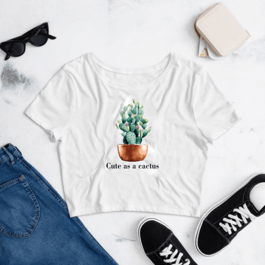 Кроп Топ Cute as a Cactus - SatModa....  https://satmoda.com/products/кроп-топ-cute-as-a-cactus  Кроп Топ тениска с обло деколте и свободна кройка. Материята на тениските е изключително мека и осигурява максимален комфорт през летните дни. 100% памук. 